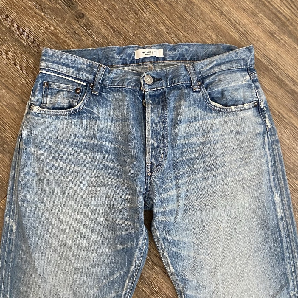 MOUSSY Vintage Odessa Straight Leg Mid Rise Jeans Size 30 - Picture 3 of 11